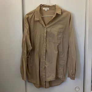 Tan Button Down